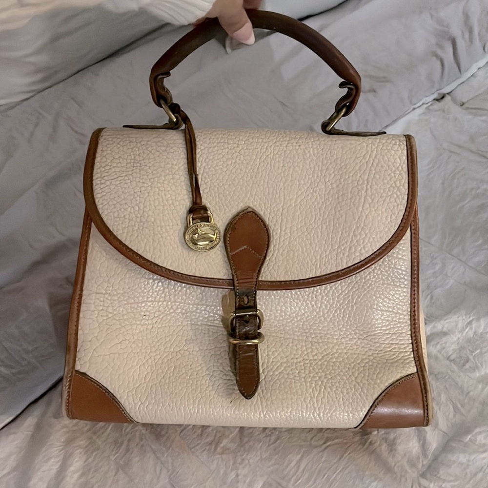 Dooney & Bourke satchel handbag Cream & leather